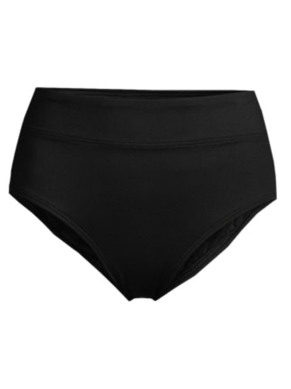 Lands' End Black High-Waist Swim Bikini Bottom